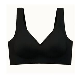 NEW Curvevera Black Lifting Wire-Free Antibacterial Jelly Bra Size XL Seamless